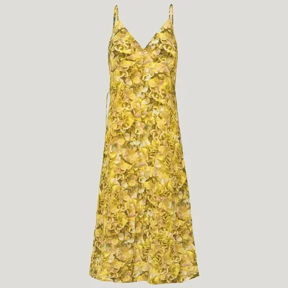 🆕BAUM UND PFERDGARTEN Abiella Spaghetti Strap Maxi Dress Yellow EU 38, US 8 - Picture 4 of 11